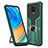 Custodia Silicone e Plastica Opaca Cover con Magnetico Anello Supporto ZL1 per Xiaomi Poco M2 Pro Verde