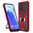Custodia Silicone e Plastica Opaca Cover con Magnetico Anello Supporto ZL1 per Xiaomi Redmi K30S 5G Rosso