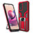 Custodia Silicone e Plastica Opaca Cover con Magnetico Anello Supporto ZL1 per Xiaomi Redmi Note 11 SE India 4G