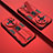 Custodia Silicone e Plastica Opaca Cover con Magnetico Supporto A01 per Xiaomi Mi 12 Ultra 5G Rosso