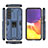 Custodia Silicone e Plastica Opaca Cover con Magnetico Supporto A02 per Samsung Galaxy S21 Plus 5G