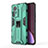 Custodia Silicone e Plastica Opaca Cover con Magnetico Supporto A02 per Xiaomi Mi 12 Lite 5G Verde