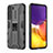 Custodia Silicone e Plastica Opaca Cover con Magnetico Supporto A03 per Samsung Galaxy S22 Plus 5G