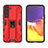 Custodia Silicone e Plastica Opaca Cover con Magnetico Supporto A03 per Samsung Galaxy S22 Plus 5G Rosso