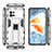 Custodia Silicone e Plastica Opaca Cover con Magnetico Supporto A03 per Vivo iQOO 9 5G Bianco
