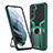 Custodia Silicone e Plastica Opaca Cover con Magnetico Supporto A05 per Samsung Galaxy S21 Plus 5G Verde