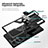 Custodia Silicone e Plastica Opaca Cover con Magnetico Supporto A05 per Samsung Galaxy S21 Ultra 5G