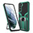 Custodia Silicone e Plastica Opaca Cover con Magnetico Supporto A05 per Samsung Galaxy S22 5G Verde