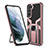 Custodia Silicone e Plastica Opaca Cover con Magnetico Supporto A05 per Samsung Galaxy S22 Plus 5G