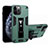 Custodia Silicone e Plastica Opaca Cover con Magnetico Supporto H01 per Apple iPhone 12 Pro Max