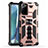 Custodia Silicone e Plastica Opaca Cover con Magnetico Supporto H01 per Samsung Galaxy Note 20 5G
