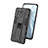 Custodia Silicone e Plastica Opaca Cover con Magnetico Supporto H01 per Xiaomi Mi 11 5G