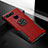 Custodia Silicone e Plastica Opaca Cover con Magnetico Supporto H02 per Huawei Honor View 20 Rosso