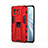 Custodia Silicone e Plastica Opaca Cover con Magnetico Supporto H02 per Xiaomi Mi 11 5G Rosso