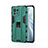 Custodia Silicone e Plastica Opaca Cover con Magnetico Supporto H02 per Xiaomi Mi 11 5G Verde
