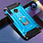 Custodia Silicone e Plastica Opaca Cover con Magnetico Supporto K01 per Huawei Honor 20 Lite Blu