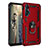 Custodia Silicone e Plastica Opaca Cover con Magnetico Supporto K01 per Huawei Nova 5T Rosso