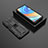 Custodia Silicone e Plastica Opaca Cover con Magnetico Supporto KC1 per Xiaomi Poco M2 Pro Nero
