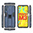 Custodia Silicone e Plastica Opaca Cover con Magnetico Supporto KC1 per Xiaomi Poco M3