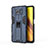 Custodia Silicone e Plastica Opaca Cover con Magnetico Supporto KC1 per Xiaomi Poco X3 NFC