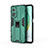 Custodia Silicone e Plastica Opaca Cover con Magnetico Supporto KC1 per Xiaomi Redmi K30S 5G Verde