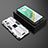 Custodia Silicone e Plastica Opaca Cover con Magnetico Supporto KC2 per Xiaomi Mi 10T 5G Bianco