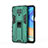 Custodia Silicone e Plastica Opaca Cover con Magnetico Supporto KC2 per Xiaomi Poco M2 Pro Verde