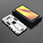Custodia Silicone e Plastica Opaca Cover con Magnetico Supporto KC2 per Xiaomi Poco X3 NFC