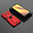 Custodia Silicone e Plastica Opaca Cover con Magnetico Supporto KC2 per Xiaomi Poco X3 NFC Rosso