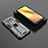Custodia Silicone e Plastica Opaca Cover con Magnetico Supporto KC2 per Xiaomi Poco X3 Pro