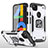 Custodia Silicone e Plastica Opaca Cover con Magnetico Supporto MQ1 per Google Pixel 4a