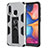 Custodia Silicone e Plastica Opaca Cover con Magnetico Supporto MQ1 per Samsung Galaxy A20e