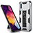 Custodia Silicone e Plastica Opaca Cover con Magnetico Supporto MQ1 per Samsung Galaxy A50