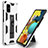 Custodia Silicone e Plastica Opaca Cover con Magnetico Supporto MQ1 per Samsung Galaxy A51 4G Bianco