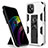 Custodia Silicone e Plastica Opaca Cover con Magnetico Supporto per Apple iPhone 12 Mini Bianco