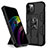 Custodia Silicone e Plastica Opaca Cover con Magnetico Supporto per Apple iPhone 12 Pro Max Nero