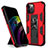 Custodia Silicone e Plastica Opaca Cover con Magnetico Supporto per Apple iPhone 12 Pro Max Rosso