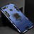 Custodia Silicone e Plastica Opaca Cover con Magnetico Supporto per Huawei Enjoy 8e Blu