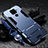 Custodia Silicone e Plastica Opaca Cover con Magnetico Supporto per Huawei Mate 30 Lite Blu