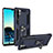 Custodia Silicone e Plastica Opaca Cover con Magnetico Supporto per Huawei P30 Pro