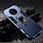 Custodia Silicone e Plastica Opaca Cover con Magnetico Supporto per OnePlus 7T Blu
