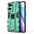 Custodia Silicone e Plastica Opaca Cover con Magnetico Supporto per Oppo Reno7 Pro 5G