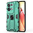 Custodia Silicone e Plastica Opaca Cover con Magnetico Supporto per Oppo Reno8 Pro 5G