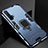 Custodia Silicone e Plastica Opaca Cover con Magnetico Supporto per Realme X3 SuperZoom Blu