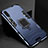 Custodia Silicone e Plastica Opaca Cover con Magnetico Supporto per Samsung Galaxy A70 Blu