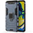 Custodia Silicone e Plastica Opaca Cover con Magnetico Supporto per Samsung Galaxy A80