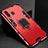 Custodia Silicone e Plastica Opaca Cover con Magnetico Supporto per Samsung Galaxy M40 Rosso