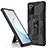 Custodia Silicone e Plastica Opaca Cover con Magnetico Supporto per Samsung Galaxy Note 20 5G Nero