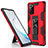 Custodia Silicone e Plastica Opaca Cover con Magnetico Supporto per Samsung Galaxy Note 20 5G Rosso
