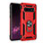 Custodia Silicone e Plastica Opaca Cover con Magnetico Supporto per Samsung Galaxy S10 5G Rosso